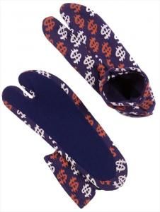 レディース 柄足袋 ソックスタイプ ドルマーク柄 フリーサイズ tb-9