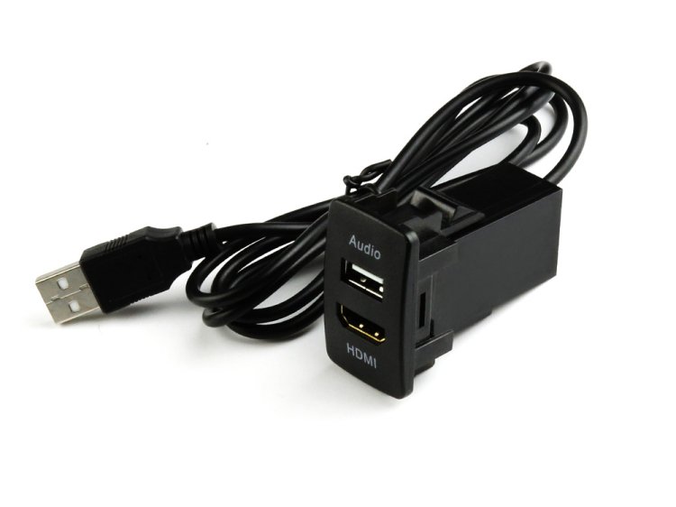 ホンダ車 スイッチホール USBポート HDMI入力 オーディオ中継 音楽 写真 ナビ連携 スイッチパネル  約44mm×26mm｜バイクパーツ・バイク用品・カー用品・自動車パーツ通販 | TOKUTO