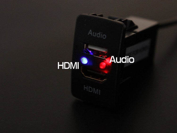 1005円 【SALE／37%OFF】 USB入力ポート HDMI入力ポート オーディオパーツ スイッチホールパネル HONDA ホンダ車系用 サイズB:37 24mm