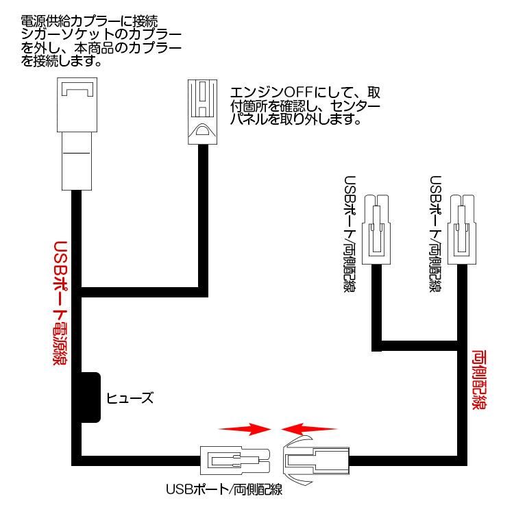 トヨタ車専用 シガーソケットから電源取出カプラ 増設usb電源供給 2分岐ケーブル Usbポート電源線 5aヒューズ付き 電源分岐カプラ バイクパーツ バイク用品 カー用品 自動車パーツ通販 To