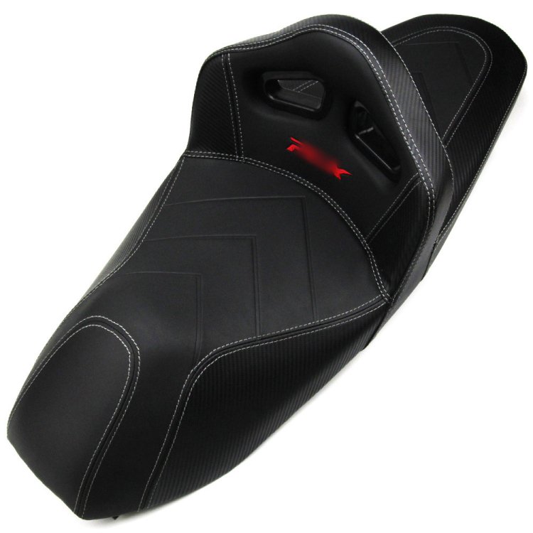 PCX125/150/160(JF81/JF84/KF30/JK05/KF47)用 バケットシート/背もたれ付きシート  ローダウンスポーツシート(完成品）刺繍色/赤｜バイクパーツ・バイク用品・カー用品