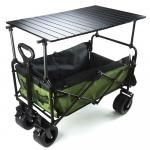テーブル付きハイスタンドキャリーワゴン2WAY 大容量230L 後部展開可 キャリーワゴン ブレーキ機能付き 長物対応 折り畳み式 ワンタッチ収束 大型タイヤ オリーブグリーン/ブラック<img class='new_mark_img2' src='https://img.shop-pro.jp/img/new/icons15.gif' style='border:none;display:inline;margin:0px;padding:0px;width:auto;' />