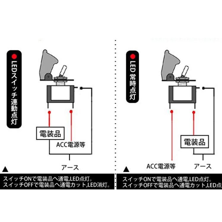 ミサイルスイッチ トグルスイッチ クリアカバー オレンジ Led内臓 トグル型 汎用 12v バイクパーツ バイク用品 カー用品 自動車パーツ通販 Tokutoyo トクトヨ