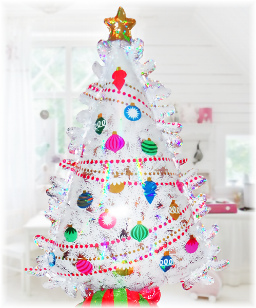 クリスマスバルーン 風船 ギフト 装飾 アート キラキラツリーのブーケ