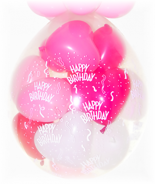 誕生日 バルーン 風船 ギフト 電報 プレゼント テーブルスパークバルーン お誕生日用 ピンクバージョン