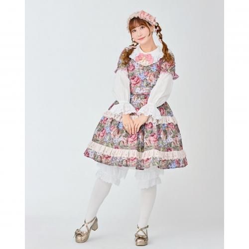 Fairy wish】 Antique Bloom Dressワンピース（ピンクローズ）【ご予約