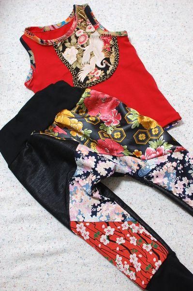和柄 タンクトップ サルエルパンツ エレクトーン発表会衣装 手作り子供服の通販店 神の手 和柄 タンクトップ サルエルパンツ エレクトーン発表会衣装 手作り子供服の通販店 神の手