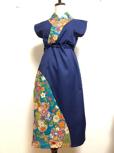 一点物 受注作製 和柄 カシュクールワンピース 着物衿風 タイトタイプ レディースs 5l 手作り子供服の通販店 神の手 一点物 受注作製 和柄 カシュクールワンピース 着物衿風 タイトタイプ レディースs 5l 手作り子供服の通販店 神の手