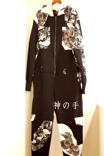 メンズ和柄オーバーオール 黒に白龍虎 手作り子供服 和柄服の通販店 神の手