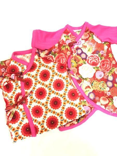 女の子ベビーに和柄コンビ肌着 短肌着セット 出産祝い ピンク 赤華やか可愛い 手作り子供服 和柄服の通販店 神の手 女の子ベビーに和柄コンビ肌着 短肌着セット 出産祝い ピンク 赤華やか可愛い 手作り子供服 和柄服の通販店 神の手