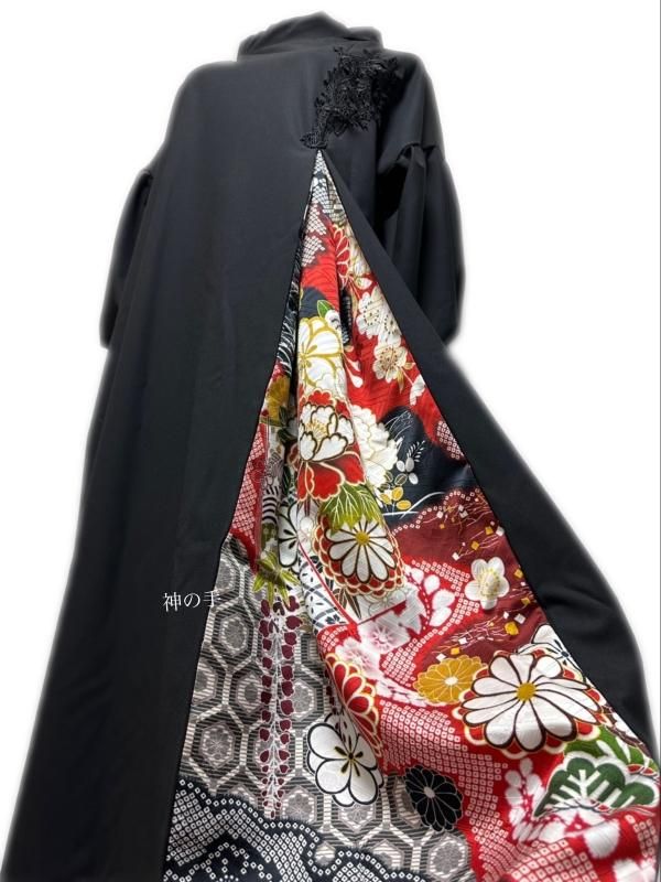 SALE!振袖 着物リメイク ワンピースドレス 和柄 ハンドメイド 手作り