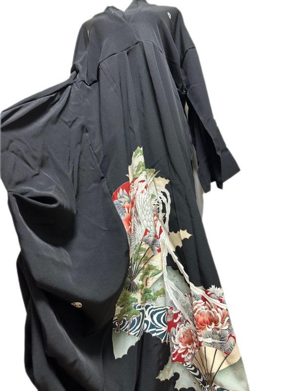 ハンドメイド 着物リメイクバッグセット マキシワンピース ドレス 留袖