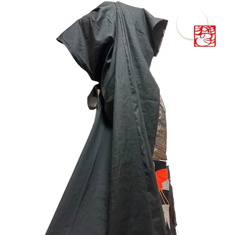 即納】留袖×振袖 着物リメイクシルエット変形ドレス 和柄