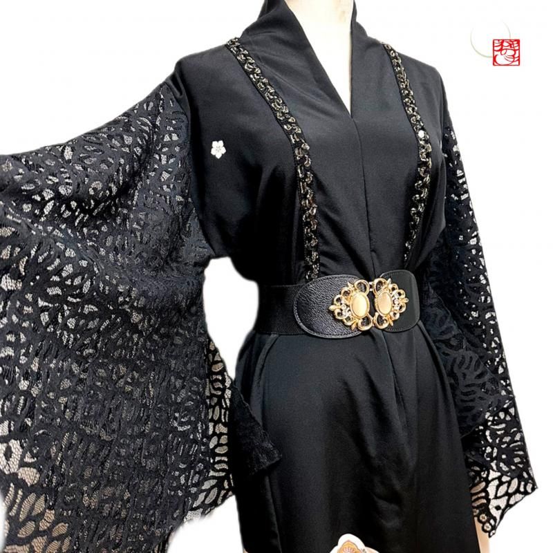 リメイク品●留袖2WAYワンピース（上部分取り外し可）●着物ドレス●pr8 留袖ドレス 黄色・橙 ワンピース [鳳凰・花] | 着物ドレス・留袖