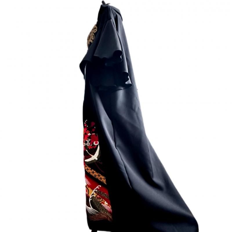 着物リメイク✨3Ｌカッコイイです♥襟付きロングワンピース 着物リメイク✨3Lカッコイイです♥襟付きロングワンピース 着物