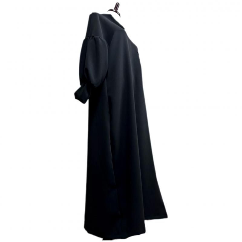 振袖 着物リメイクドレス 和柄ワンピース モックネック ぽわん袖