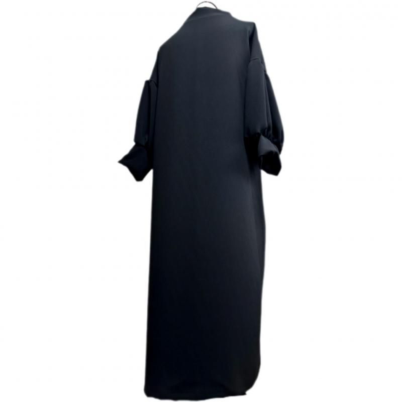 振袖　着物リメイク　ドレス　黒×大輪芍薬　和柄　ワンピース　ハンドメイド 振袖 着物リメイク ドレス 黒×大輪芍薬 和柄 ワンピース