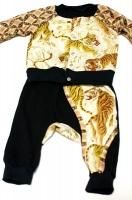 ☆受注作製☆ベビー服・和柄モンキーパンツ＆カーディガンセット