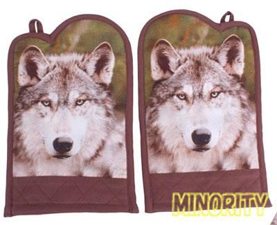 狼 エプロン オーブングローブ Minority 狼 Wolf ウルフ オオカミ グッズショップ エリア