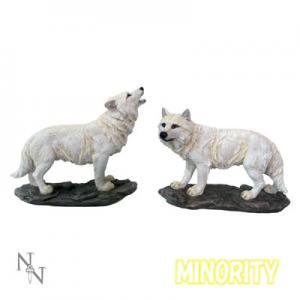 ウルフ置物 2頭セットThe Watchers - MINORITY - 狼（WOLF/ウルフ/オオカミ)グッズショップ エリア