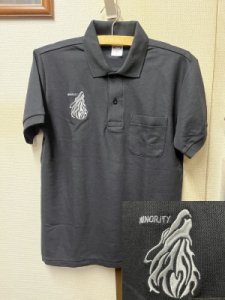 MINORITYオリジナル・銀狼シリーズの刺繍ポロシャツ - 