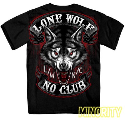 両面プリントTシャツ Lone Wolf No Club - MINORITY - 狼（WOLF/ウルフ