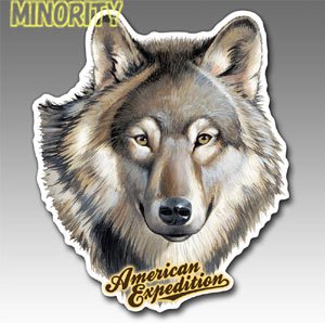 Gray Wolf - CAR マグネット - MINORITY - 狼（WOLF/ウルフ/オオカミ ...