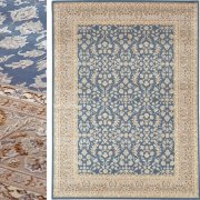 【60%OFF】高級 絨毯 輸入品 カーペット ラグ/ベルギー/ウィルトン織/エドヴァン/140×200/ブルー