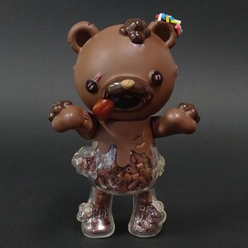 Art Studio 「SHOT!」ゾンベアー プチ ソフビ イチゴチョコ ゾンベアーソフビプチ ドロップペイント -ミルクチョコ- - One up