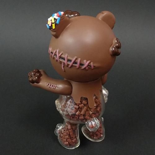 Art Studio 「SHOT!」ゾンベアー プチ ソフビ ミルクチョコ ゾンベアーソフビプチ ドロップペイント -ミルクチョコ- - One up