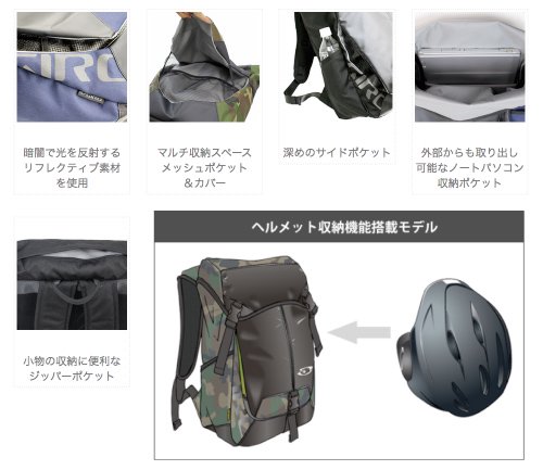 GIRO（ジロ）FLAP BACK PACK ヘルメットを収納可能なバックパック