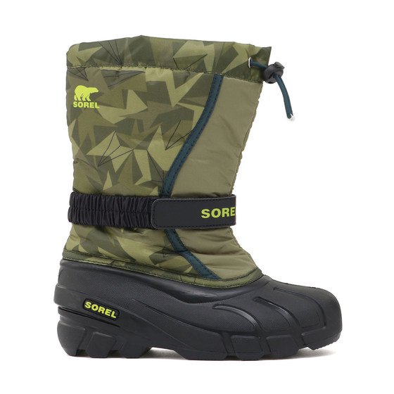 SOREL YOUTH FLURRY NY3504-371 Hiker Green, Black - スポーツたき