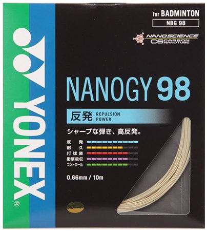 YONEX バドミントン ガット ナノジー98 NBG98 - スポーツたきぐち