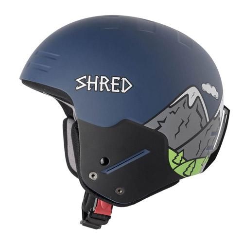 SHRED（シュレッド）BASHER NO SHOCK Need more snow (NAVY BLUE/GREEN) レーシングヘルメット  (FIS規格対応モデル) - スポーツたきぐち倶知安店　サイバーショップ