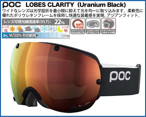 POC（ポック）LOBES CLARITY（ロブス クラリティ）Uranium Black ...