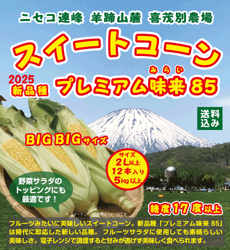スイートコーン・新品種 ・Newプレミアム 味来みらい 85・きも