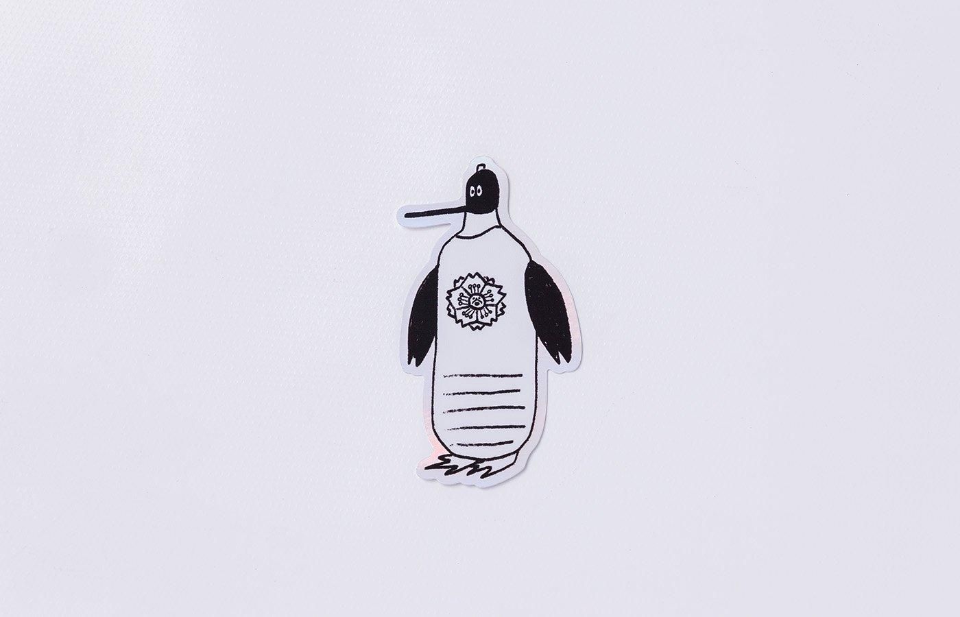 送料無料】復興支援ステッカー（ペンギン） - お醤油・お味噌の輪島