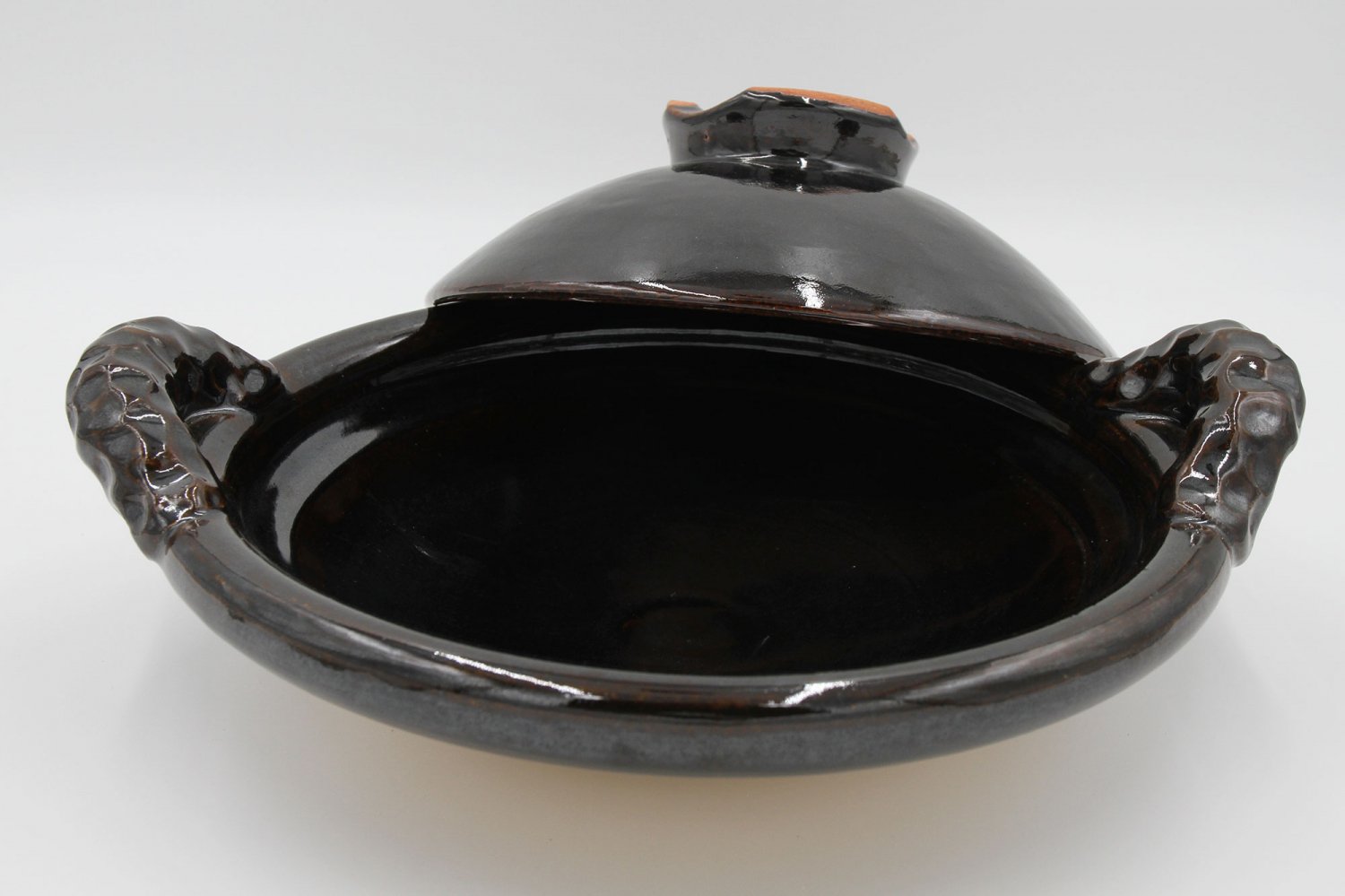 土楽窯　黒鍋　尺寸