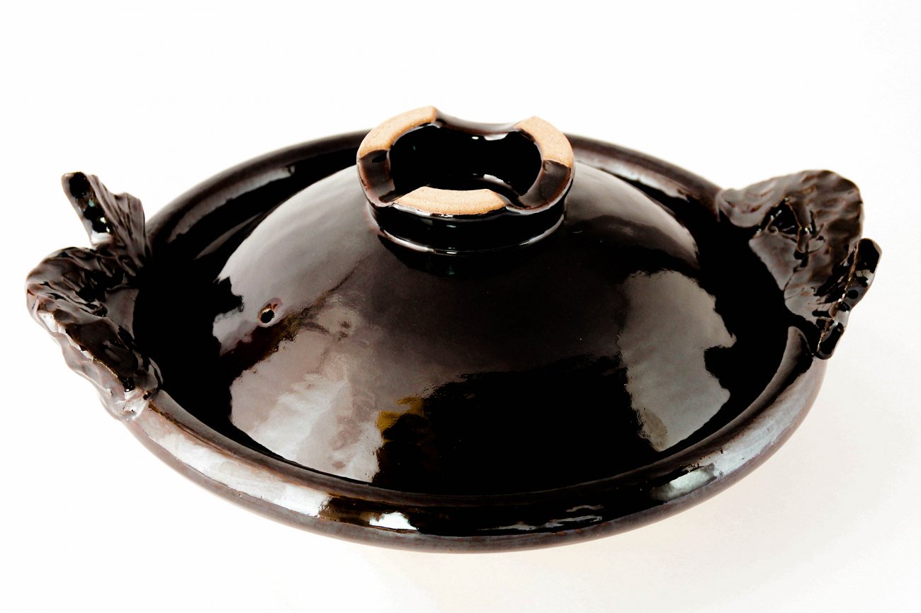 魚手黒鍋（尺1寸） - 土楽 | 伊賀の里の土楽窯
