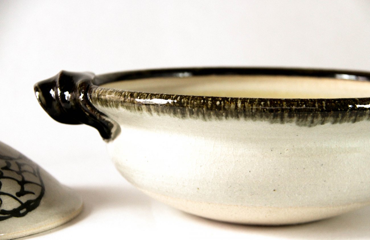 魚絵鍋（9寸） - 土楽 | 伊賀の里の土楽窯