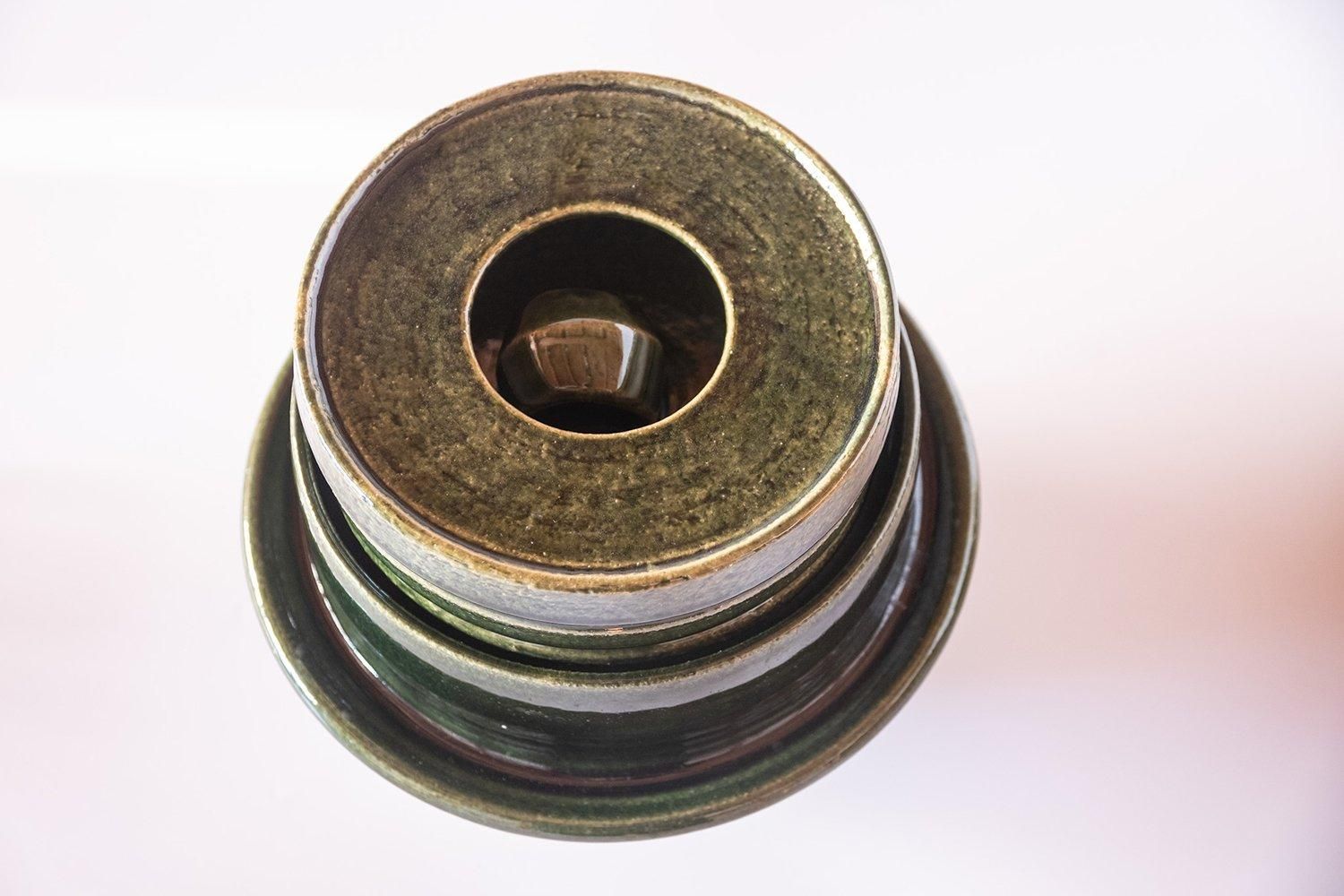 織部羽釜（共蓋重石付）（3合） - 土楽 | 伊賀の里の土楽窯