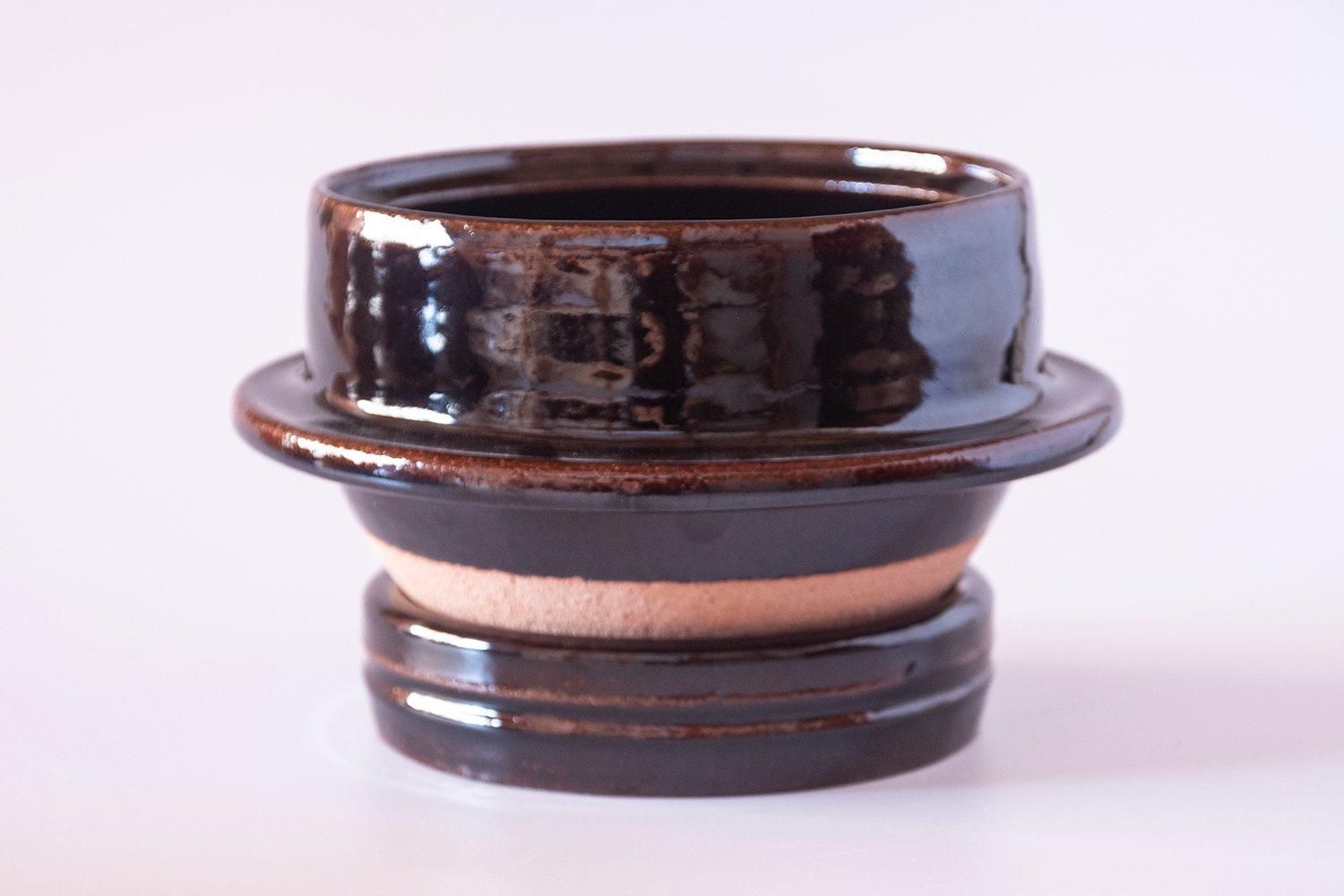 黒羽釜（共蓋重石付）（3合） - 土楽 | 伊賀の里の土楽窯