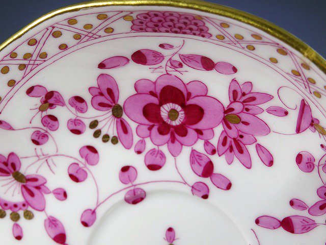 マイセン カップ＆ソーサー インドの華ピンク - SMT ART Antique Tableware Collection