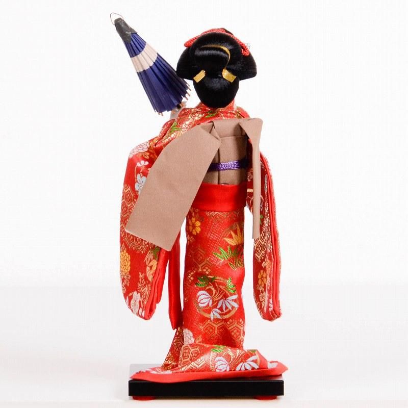 日本人形 傘持ち 赤 - 雛人形・五月人形・羽子板・破魔弓 －群馬県