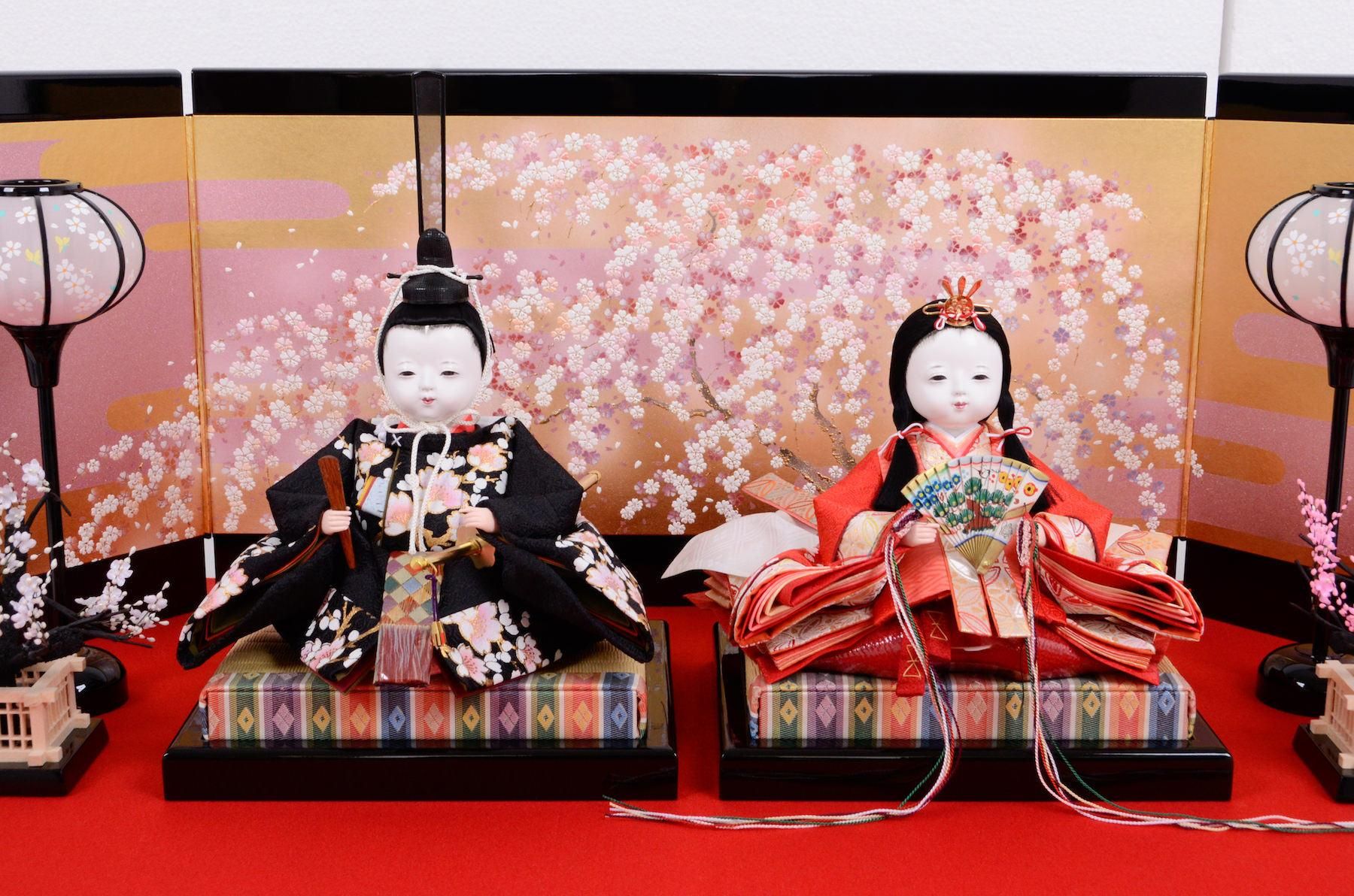 ひな人形 大三五 桐塑頭 小倉草園 味岡映水