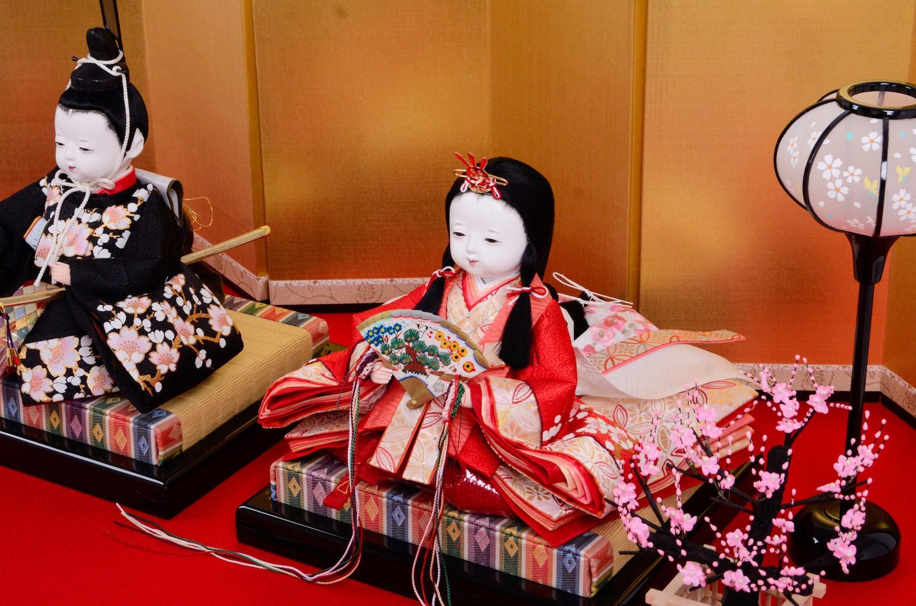 ひな人形 大三五 桐塑頭 小倉草園 味岡映水