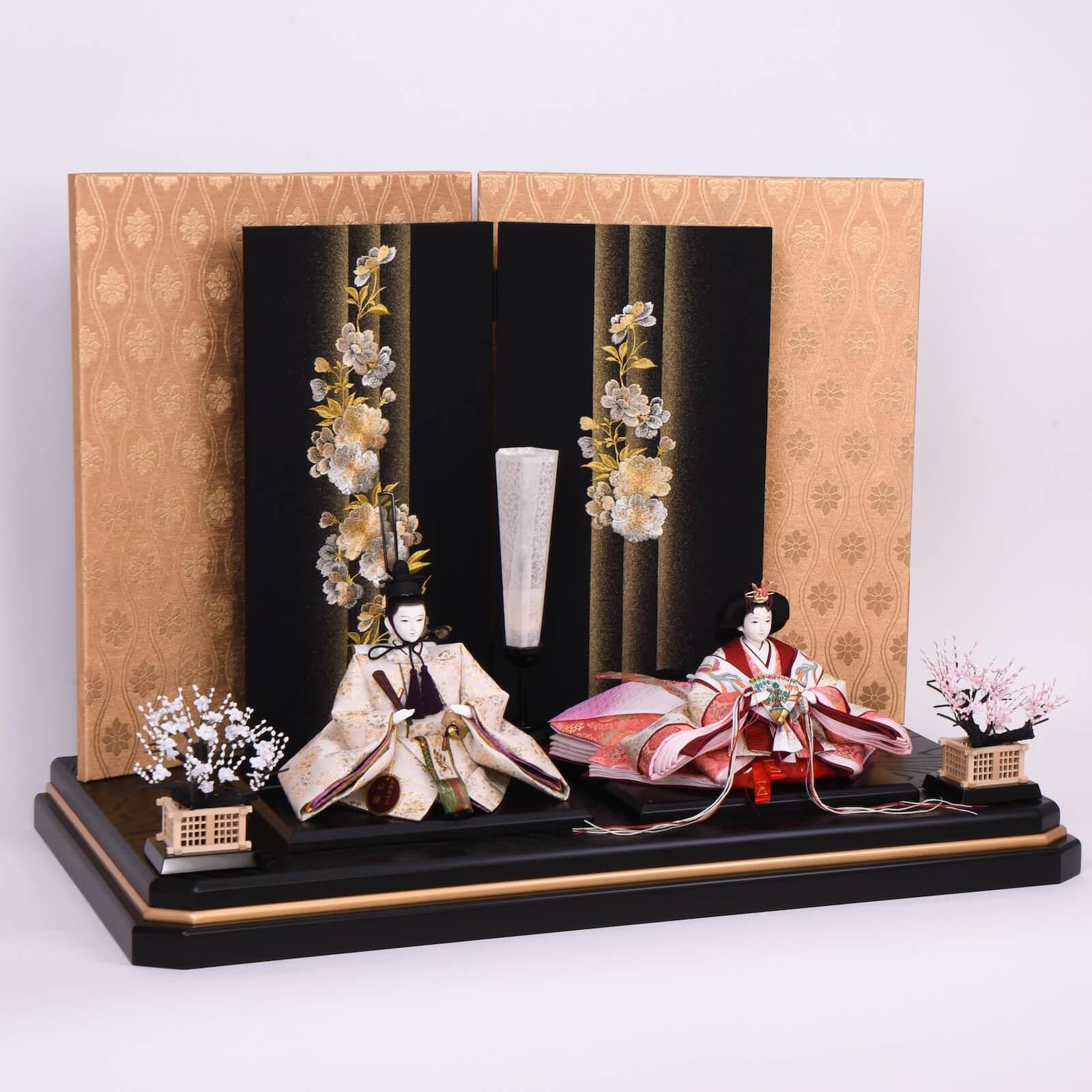 秀月親王飾り　金屏風、雪洞、毛氈、小物 秀月親王飾り 金屏風、雪洞、毛氈、小物