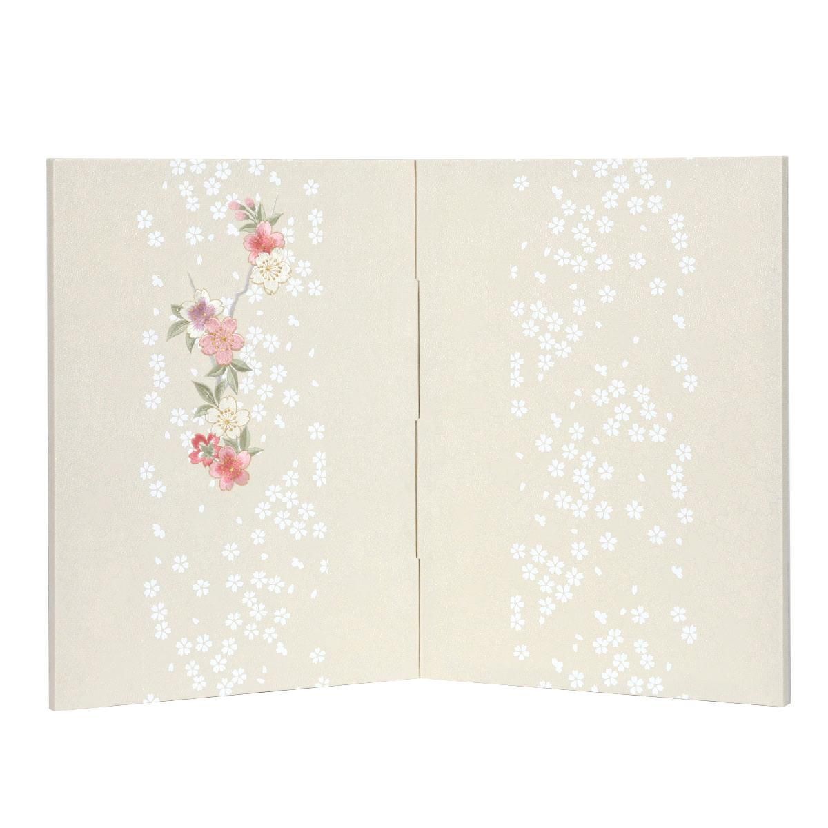 ○新品おひなさま○ さくら刺繍屏風 フルセット