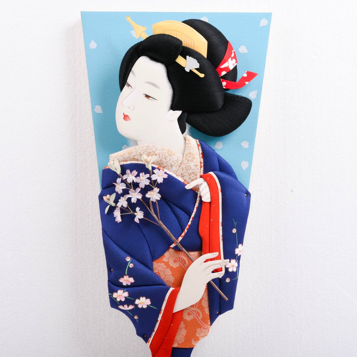 20号 手作り押絵手作り 桜 むさしや豊山 展示品 - 雛人形・五月人形