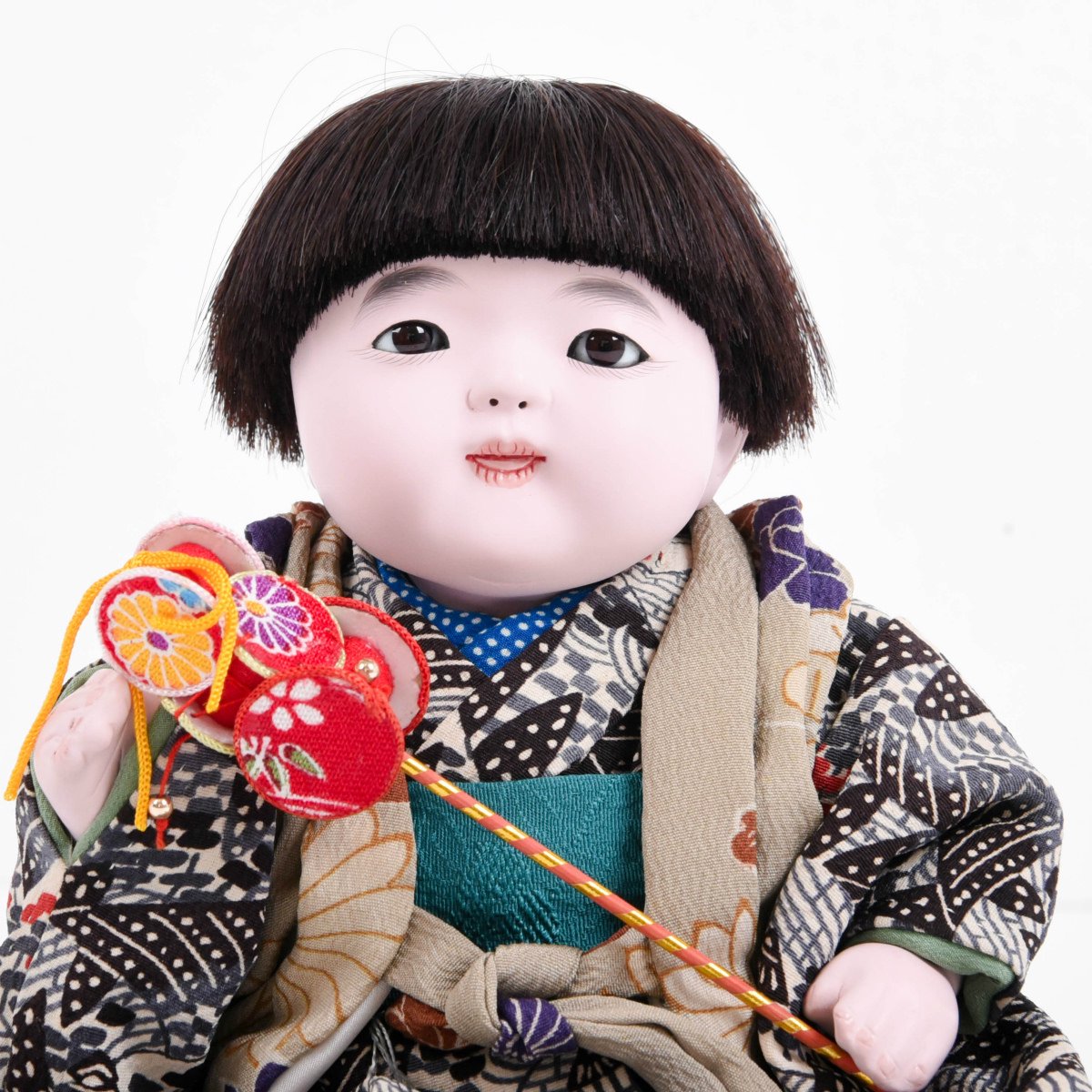 松乾斎東光 初代から四代 揃い踏み 市松人形 一点もの 平成元年 32cm 